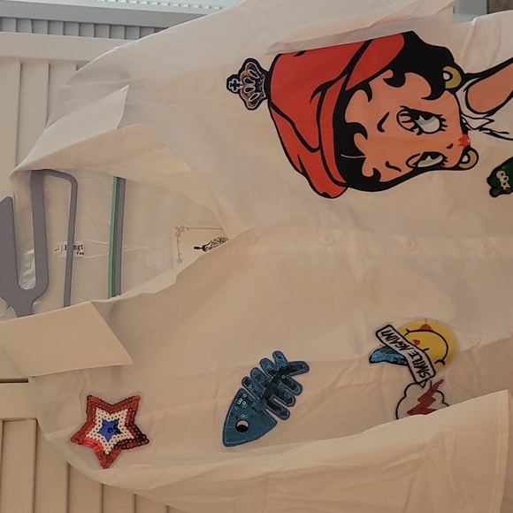 New Betty boop Trumpet Sleeve Fashion Sequins top - Picture 4 of 5